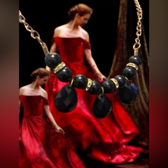 Vintage MANDY Gothic Revival Red Crimson Voluminous Ballgown XS - Picture 11 of 11